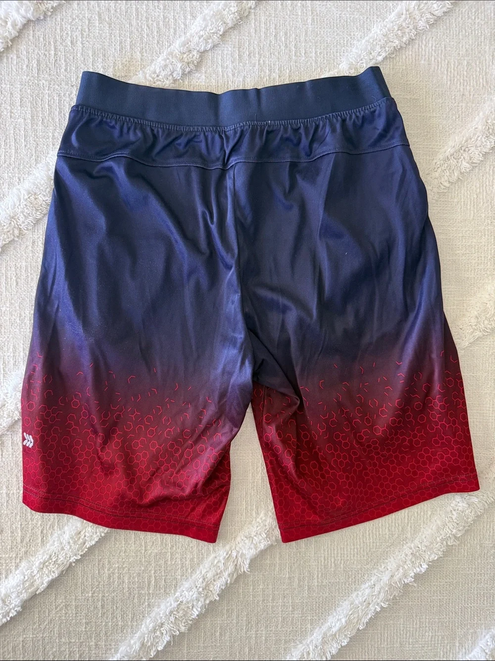 Gradient Boy’s Navy to Red Athletic Shorts